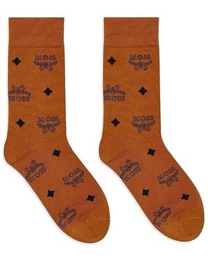 MCM Monogram Knit Socks - Brown