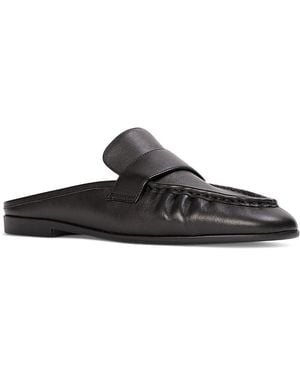 Black Suede Studio Gabby Loafer Mules - Black