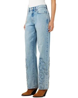 Triarchy Birkin Mid Rise Straight Jeans - Blue