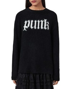 AllSaints Punk Crewneck Sweater - Black