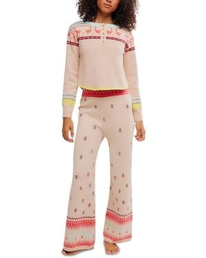 Free People Dream Whispers Jumper Knit Pyjama Set - Multicolour
