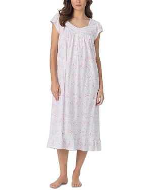 Eileen West Knit Cap Sleeve Ballet Nightgown - Purple