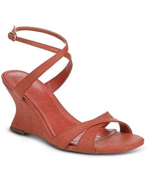 Sam Edelman Davi Wedge Sandals - Red