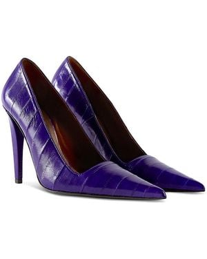 Giuseppe Zanotti Eel Pointed Stiletto Pumps - Purple