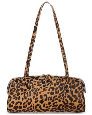 Aqua East West Leather Shoulder Bag - Metallic