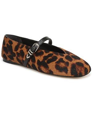 FAVORITE DAUGHTER Margot Too Calf Hair Mary Jane Flats - Brown