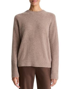 Vince Boiled Cashmere Crewneck Sweater - Brown