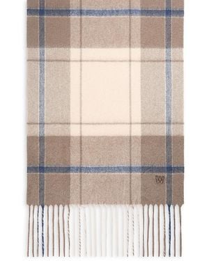 Weekend by Maxmara Wkacatone Tartan Inspired Cashmere Scarf - Brown