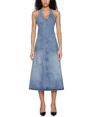 EB DENIM Delphi Pieced Halter Dress - Blue