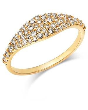 Moon & Meadow 14K Lab Grown Diamond Cluster Pinky Ring - White