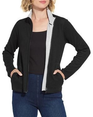 Lyssé Reversible Cashmere Zip Up Cardigan - Black
