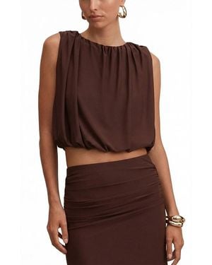 EVER NEW Sutton Sleeveless Bubble Top - Brown
