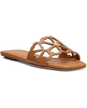 Stuart Weitzman Jasmine Slide Sandals - Brown