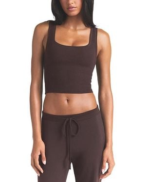 Skims Cotton Rib Tank Top - Gray