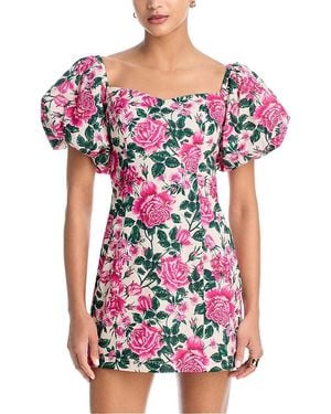 Aqua Rose Mini Dress - Pink
