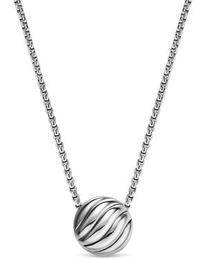 David Yurman Sculpted Cable Pendant Necklace - Metallic