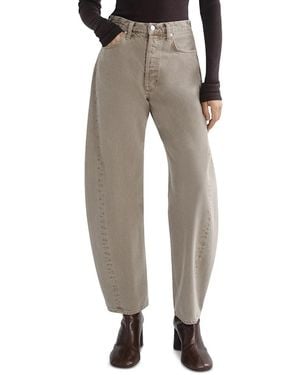 Agolde Luna Pieced High Rise Curved Tapered Jeans - Gray