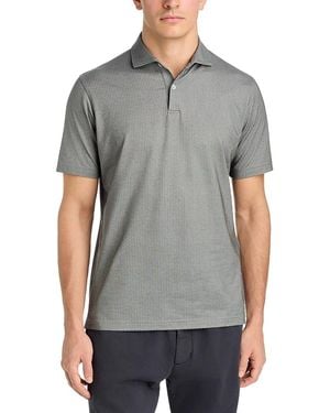 Peter Millar Albatross Diamond Pique Polo - Gray