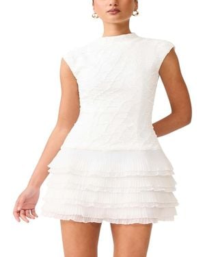 Elliatt Alexandra Tiered Mini Dress - White