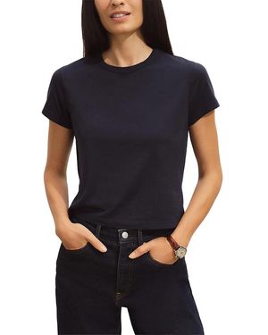 BUCK MASON Pima Boxy Crewneck Tee - Blue