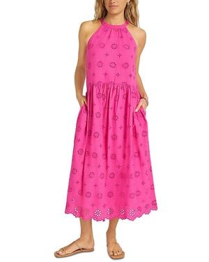 Matty M Rhea Halter Midi Dress - Pink