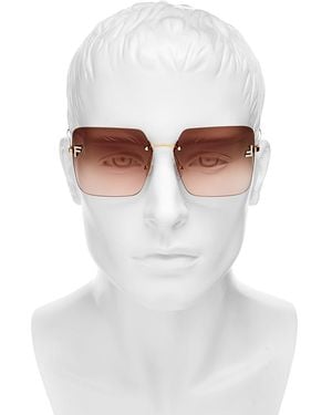 Fendi Rimless Square Sunglasses, 59Mm - White