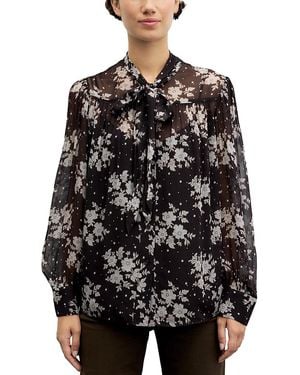 Gerard Darel Loa Tie Neck Blouse - Black
