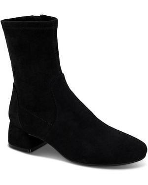 Gentle Souls Emily Zip Mid Heel Boots - Black