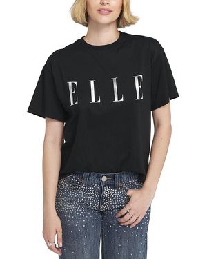 Elle Collection Logo Foil Printed Tee - Black