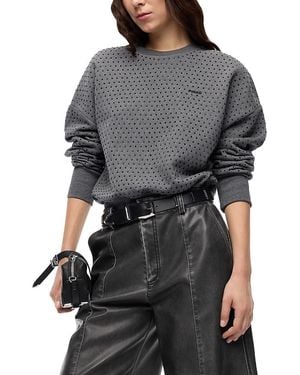 Pinko Monaci Maglia Felpa Melange Fu Sweatshirt - Black