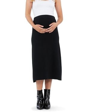 Ripe Maternity A-Line Knit Skirt - Black