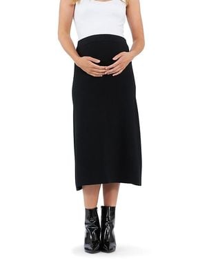 Ripe Maternity A-Line Knit Skirt - Black