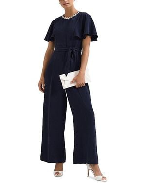Phase Eight Orwen Rhinestone Neck Jumpsuit - Blue