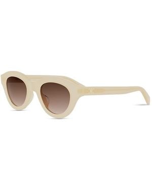 Celine Triomphe Mini Pantos Sunglasses, 47Mm - Natural