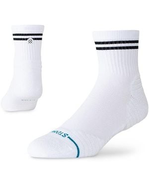 Stance Lined Up Mid Quarter Socks - White