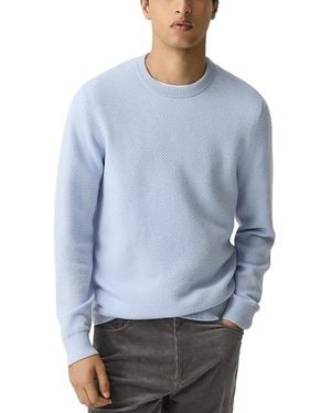 Theory Maden Textured Crewneck Sweater - Blue