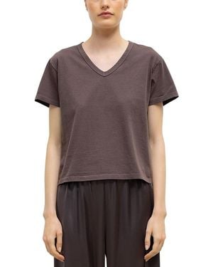 Leset Margo V Neck Tee - Purple