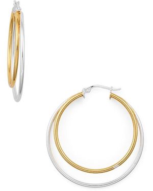 Aqua Double Hoop Earrings - Multicolor