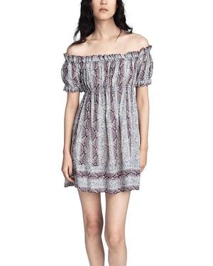 Anna Sui Ombre Ribbons Cotton Dress - Blue