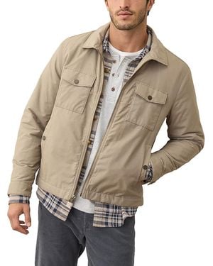 Marine Layer Reynolds Dry Wax Trucker Jacket - Natural