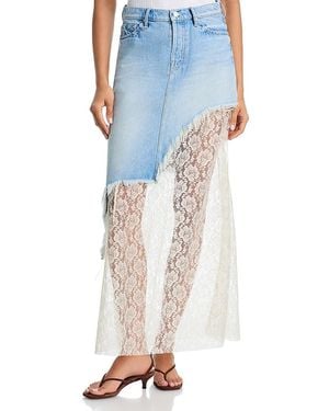 Mother The Peekaboo Maxi Skirt - Blue