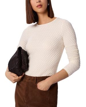 Whistles Textured Circle Jersey Top - Natural