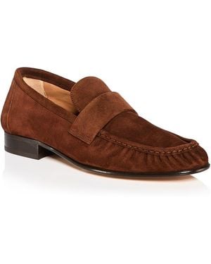 Mansur Gavriel Ruched Loafer Flats - Brown