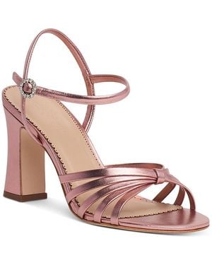 Cinq À Sept Logan Strappy Metallic Heeled Sandals - Pink