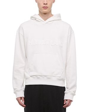 Helmut Lang Embossed Studio Hoodie - White