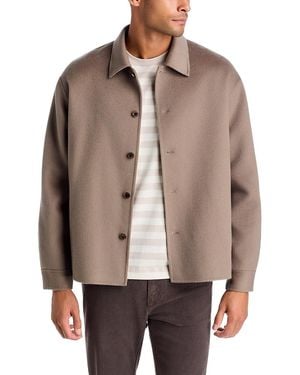 FRAME Double Face Shirt Jacket - Brown