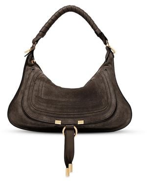 Chloé Marcie Suede Shoulder Bag - Brown