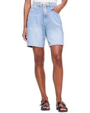DL1961 Taylor Aura Drawstring High Rise Denim Shorts - Blue