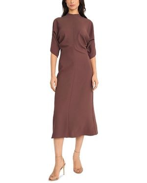 Luxely Crepe Midi Dress - Red