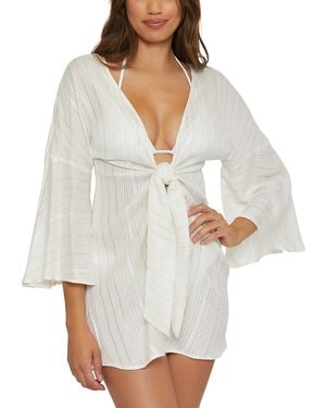 Becca Radiance Plunge Front Cover-Up Tunic - White